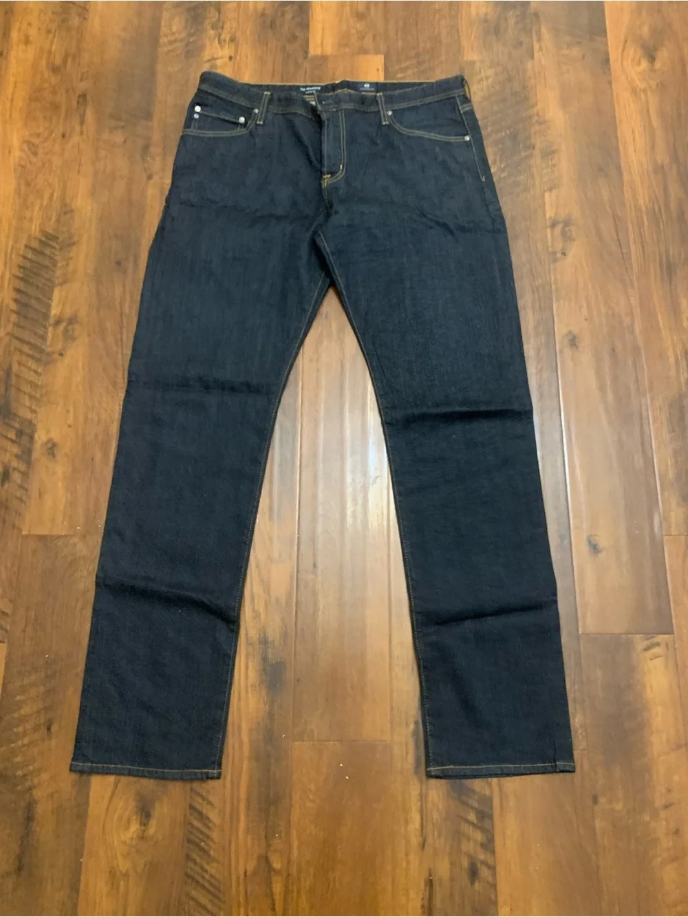 AG Adriano Goldschmied Dark Indigo Slim Straight Jeans